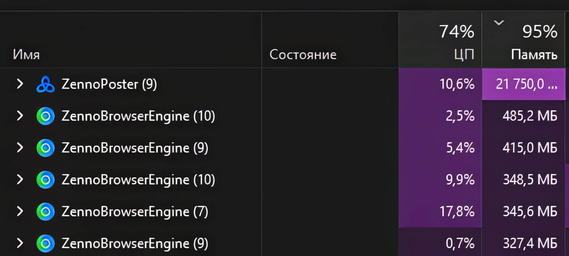 Утечка оперативной памяти